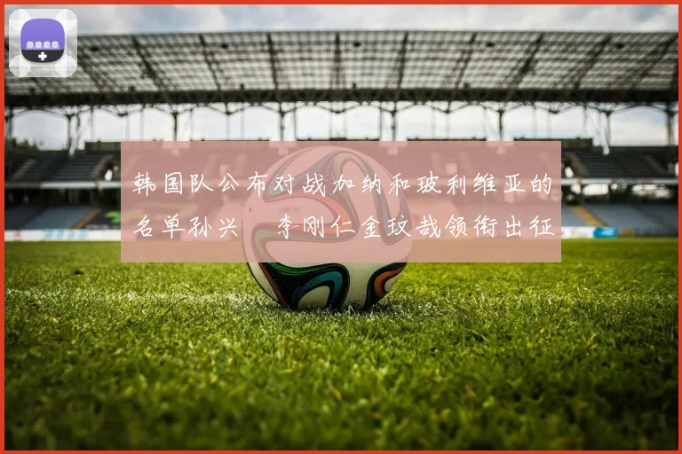 韩国队公布对战加纳和玻利维亚的名单孙兴慜李刚仁金玟哉领衔出征